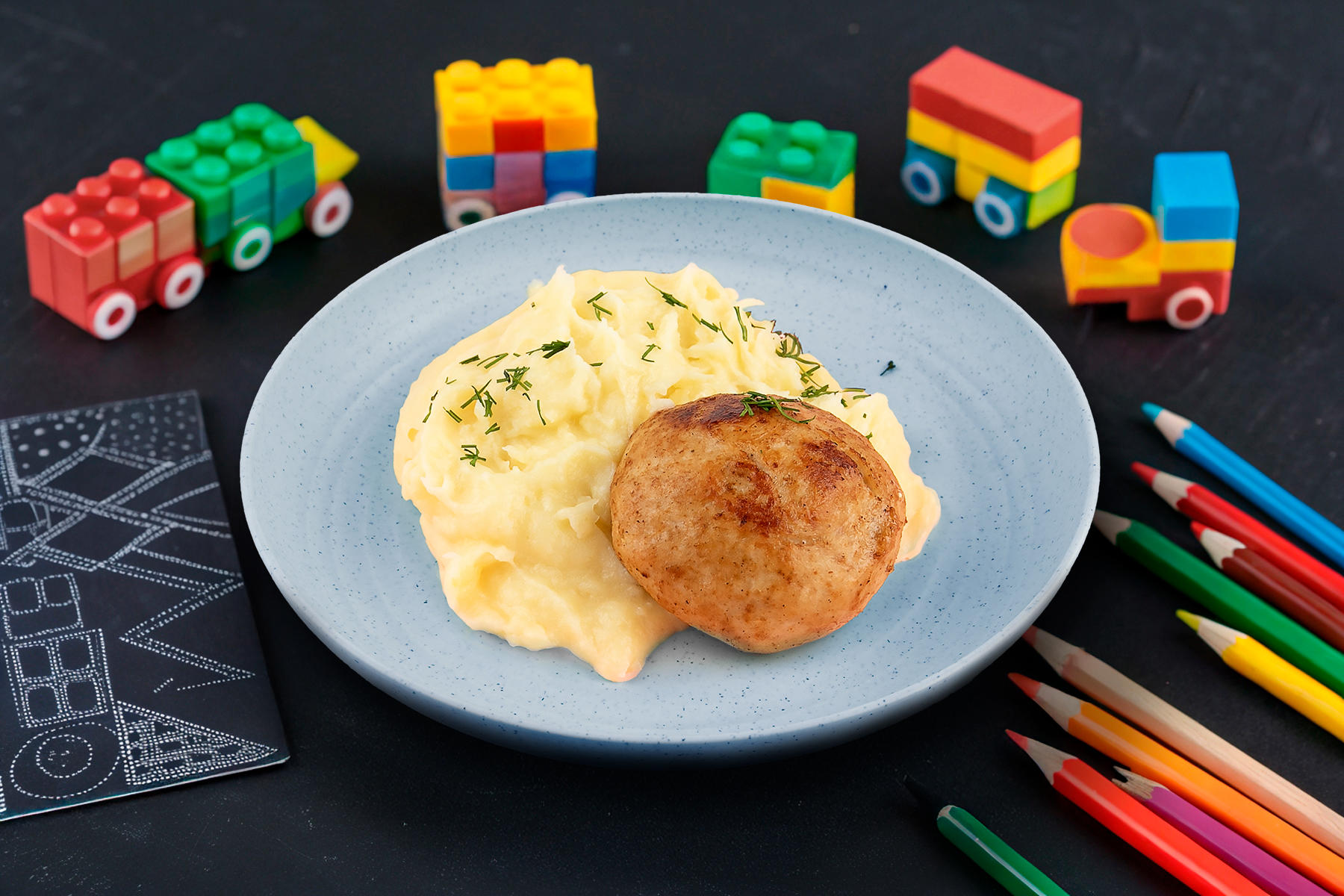 Котлетка из индейки с пюре